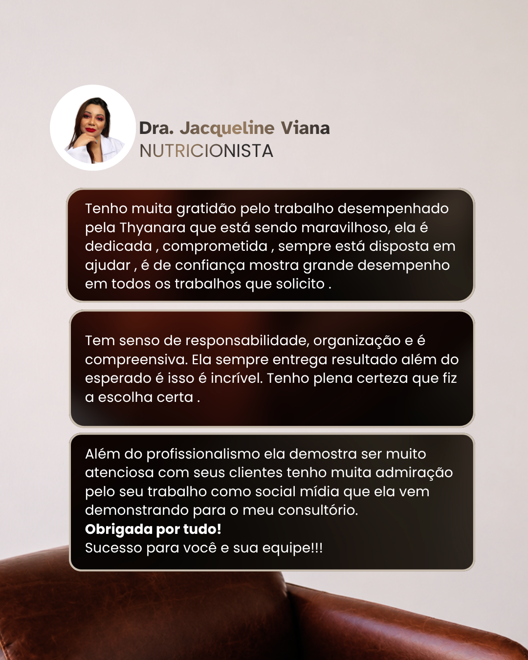 Depoimento de Dra. Jacqueline Viana