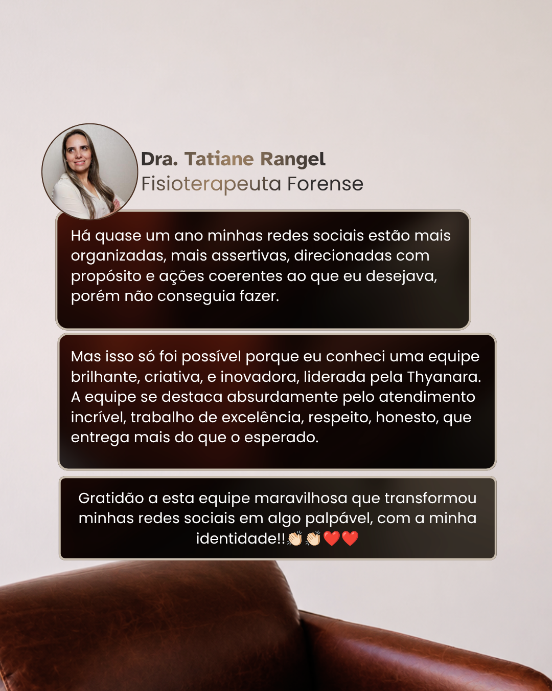 Depoimento de Dra. Tatiane Rangel